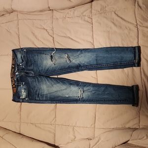 rock revival mid rise skinny jeans size 28 distressed